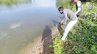 Sri Lanka - Maguru Oya Fishing странный опыт с рыбой из දැදුරු ඔය