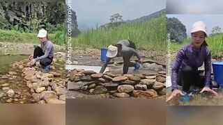 Сельский China традиционная ловля по старинке - как устроен этот способ