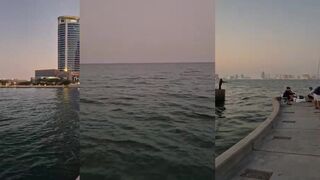 SH#165| Fishing by sunset at Old Port, Doha, Qatar| #fishing #qatar #doha #corniche