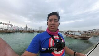 Doha Corniche - морская рыбалка в Qatar ультралайт против монстра