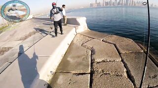 Doha Corniche 16.02.2022, прогулка вдоль воды и тихая ловля у камней