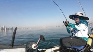 Doha Qatar/Доха каяк троллинг с Maguro samurai v2 PE1-3 на море