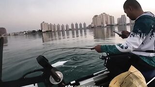 Doha Qatar/Доха каяк троллинг с Maguro samurai v2 PE1-3 на море