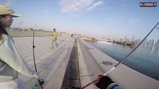 морская рыбалка в Doha Corniche (Qatar) shore jigging и кастинг с берега