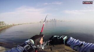 морская рыбалка в Doha Corniche (Qatar) shore jigging и кастинг с берега