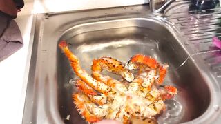 Ловля сахалинских крабов морские деликатесы прямо из подсака