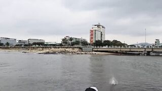 Phu Loc/Phú Lộc, кефаль у каменной косы в устье реки Da Nang/Дананг