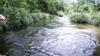 30 дней на бамбуковом плоту простые снасти и большой речной улов