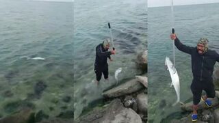 Bahrain kingfish с берега морская рыбалка и резкий вываж без шансов