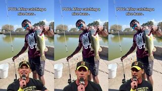 Забавный момент на рыбалке бас клюнул и шорт улетел в рекомендации