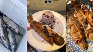 Короткий шорт с рыбалки и удачной поклёвкой на спиннинг