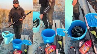 Первая рыбалка 2025 года: тест прикормки и нового удилища у пруда