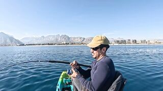 Antalya Konyaaltı рыбалка с каяка и мой рекордный трофей