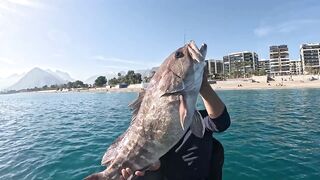Antalya Konyaaltı рыбалка с каяка и мой рекордный трофей