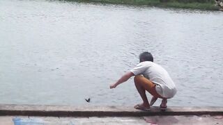 PATTAYA THAILAND, озерная ловля и огромная рыба в кадре