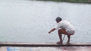 PATTAYA THAILAND, озерная ловля и огромная рыба в кадре