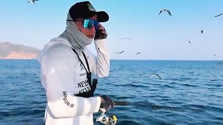 Южный Оман. На джиг дожали свою тяжелую рыбу под вечер