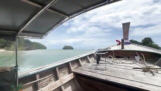 Баркас с местными у Краби - морская рыбалка в Таиланде на обеденный улов