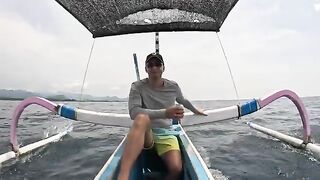 Первый выход с местными - рыбалка на Бали с местными и групером