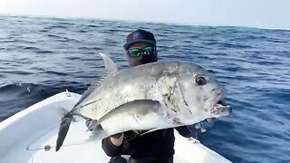 Риф Джафаро и тяжелый топвотер - рыбалка на Мальдивах за GT