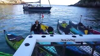 Рыбалка в Новой Зеландии на каяке у банки 300 метров