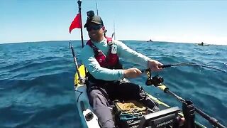 Рыбалка в Новой Зеландии на каяке у банки 300 метров