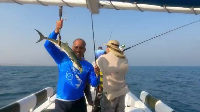 Рыбалка в Абу-Даби с катера - kingfish и queenfish на лёгкие минноу