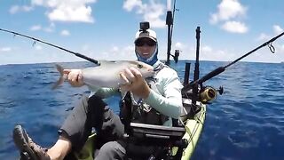 Акула-молот тянет к 700 ft: рыбалка на Гавайях с каяка