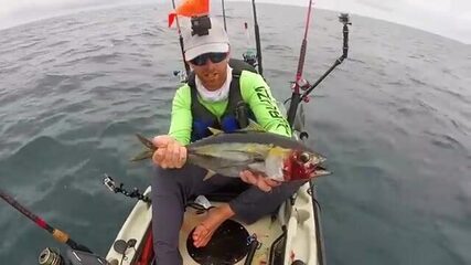 6-8 миль вниз по пляжу и yellowfin с каяка - рыбалка в Панаме