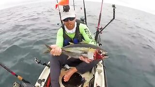 6-8 миль вниз по пляжу и yellowfin с каяка - рыбалка в Панаме