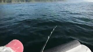 Палтус на 40 м у Итурупа - рыбалка в Тихом океане