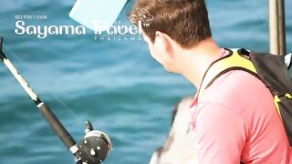 Эхолот, живой кальмар и риф после обеда - морская рыбалка в Паттайе