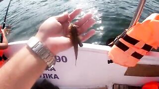 Камбала и бычок на 12 метрах - рыбалка в Черном море из Одессы