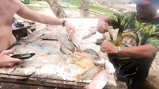 Короткий выход на катамаране и улов сразу на сковороду - морская рыбалка на Кубе