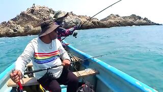 Малая лодка, камни и один GT - рыбалка на Гоа