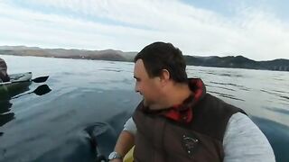 Декабрь, каяк и рыба прямо с воды - рыбалка в Лазаревском на море