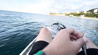 Пеламида с каяка на троллинг и пилькер - рыбалка в Черном море