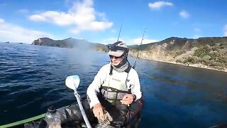 Турнирный день и big fish на каяке - рыбалка в Новой Зеландии у Короманделя