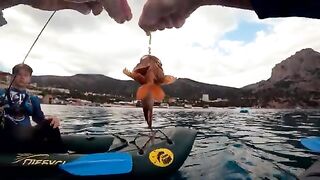 Пять видов и ядовитая рыба - рыбалка на Черном море с сыном на каяке
