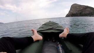 Первая морская рыбалка с каяка у Нового Света - рыбалка в Черном море