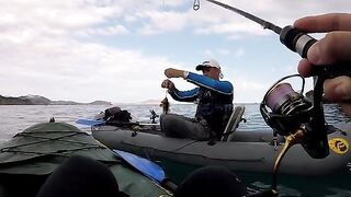 Первая морская рыбалка с каяка у Нового Света - рыбалка в Черном море
