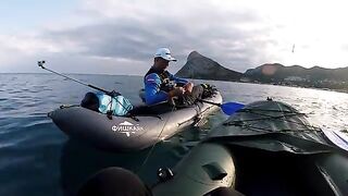 Первая морская рыбалка с каяка у Нового Света - рыбалка в Черном море