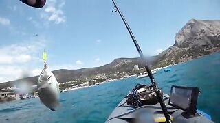 Морской карась, ставрида и ласкирь - рыбалка на Черном море с каяка в Крыму