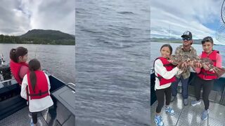 King salmon и lingcod у борта - рыбалка на Аляске из Кетчикана