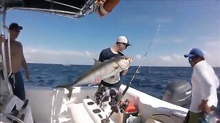 Amberjack на 300 ft у Playa del Carmen - рыбалка в Мексике