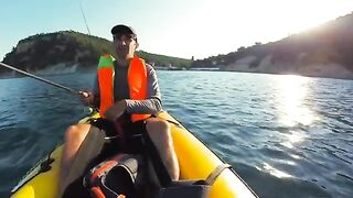 Одна рабочая точка и дорожка с каяка - рыбалка в Геленджике у Джанхота