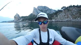 Симеиз, скорпена и кровь прямо на каяке - рыбалка на Черном море