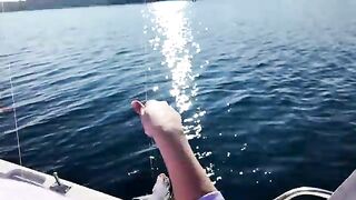 Кальмар в Чешме на морской рыбалке с катера