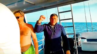 Катамаран Karolina на морской рыбалке у Кудепсты