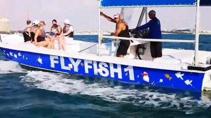 Морская рыбалка с лодки FLYFISH 1 у Аль-Марджана